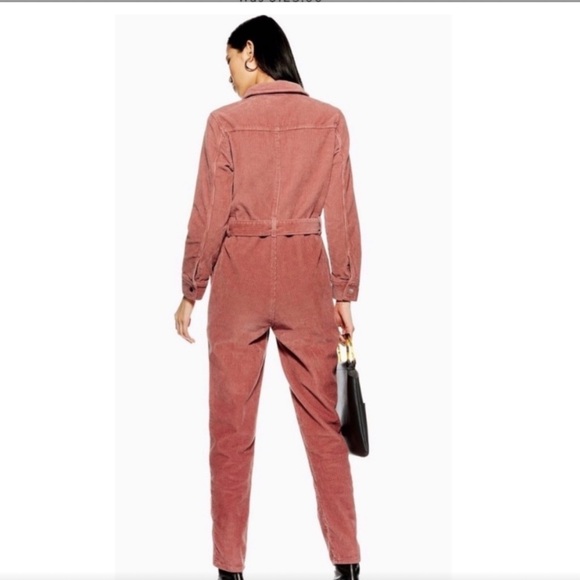 TopShop size 8 Dusty Rose Corduroy Jumpsuit - Picture 2 of 9